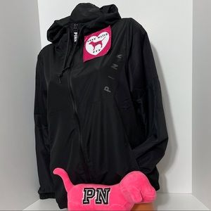 Victoria’s Secret PINK XS/S Logo Windbreaker Anorak Jacket Zip Up